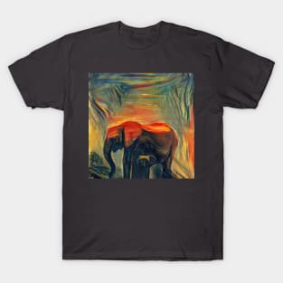 Cute elephant (animal, baby elephant, elephant art, cage the elephant and elephant painting) T-Shirt